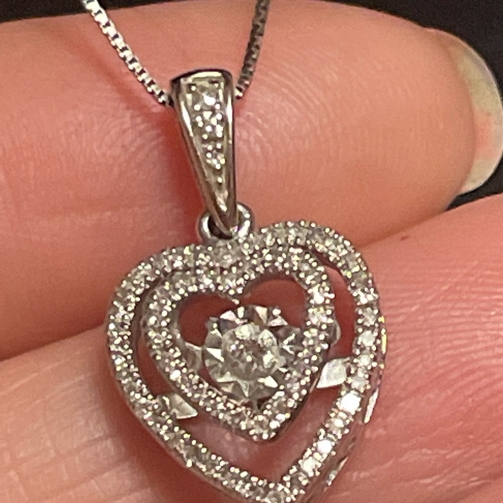 10k white gold necklace - Picture 6 of 14